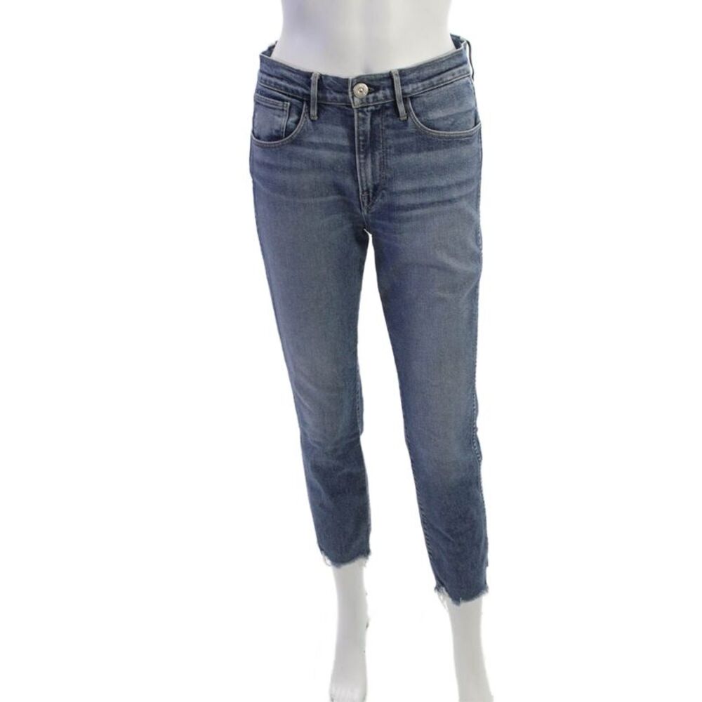 3x1 NYC Womens Ankle Cropped Mid Rise Blue Jeans Size 26